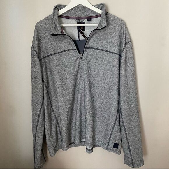 Vintage 1946 Quarter Zip Gray Casual Long Sleeve Comfy Neutral - Picture 9 of 9